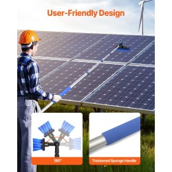 Vesisyötteinen alumiininen teleskooppivarsi 6 m kääntyvällä 30 cm harjapäällä 20 m letku