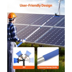 Teleskooppivarsi alumiiniseos 1785–7345 mm 180° kääntyvä harjapää 2 vesisuutinta 20 m letku