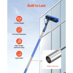 Vesiharjatelinetanko alumiiniseosvarsi pituus 1167–3600 mm 20 m letku 180 asteen kääntyvä harjapää