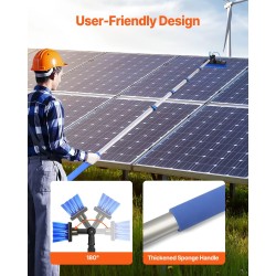 Vesiharjajärjestelmä alumiiniteleskoopilla jopa 9 m 20 m letku 180° harjapää