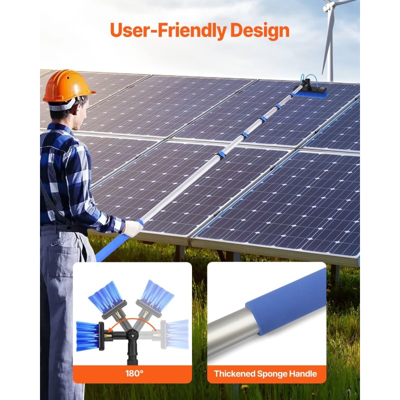 Vesipesujärjestelmä alumiininen teleskooppivarsi 2,15–11 metriä 20 metriä letku