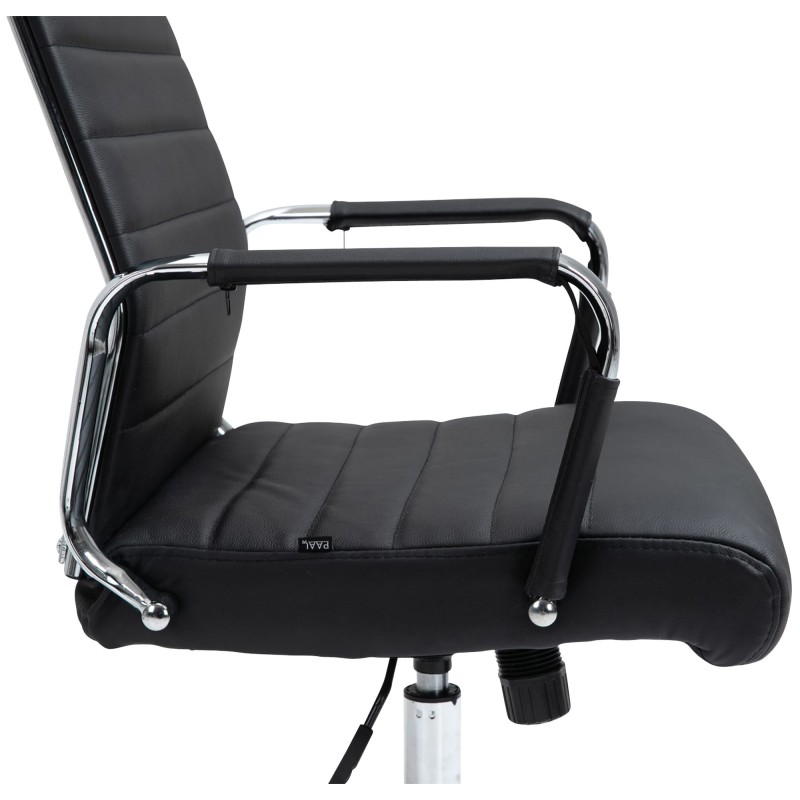 Ergonominen nahkainen toimistotuoli säädettävällä korkeudella ja keinumekanismilla