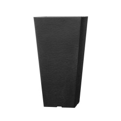 Istutusruukut 2 kpl PP-muovista 57 cm musta kapeneva neliömuoto sisä- ja ulkokäyttöön