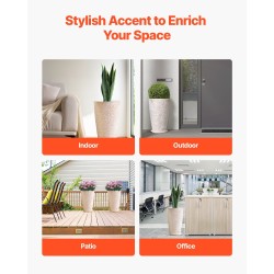 Korkeat ulkoruukut PP-muovi 2 kpl 33x33x53 cm kivipintaiset beige kultareunus