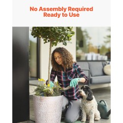 Korkeat ulkoruukut PP-muovi 2 kpl 33x33x53 cm kivipintaiset beige kultareunus