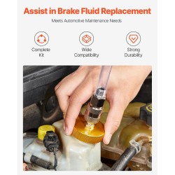 Jarrunestesäiliön adapterisarja 17-osainen alumiininen muovipinnoitteella jarrunesteen vaihtoon