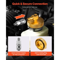 Jarrunestesäiliön adapterisarja 17-osainen alumiininen muovipinnoitteella jarrunesteen vaihtoon