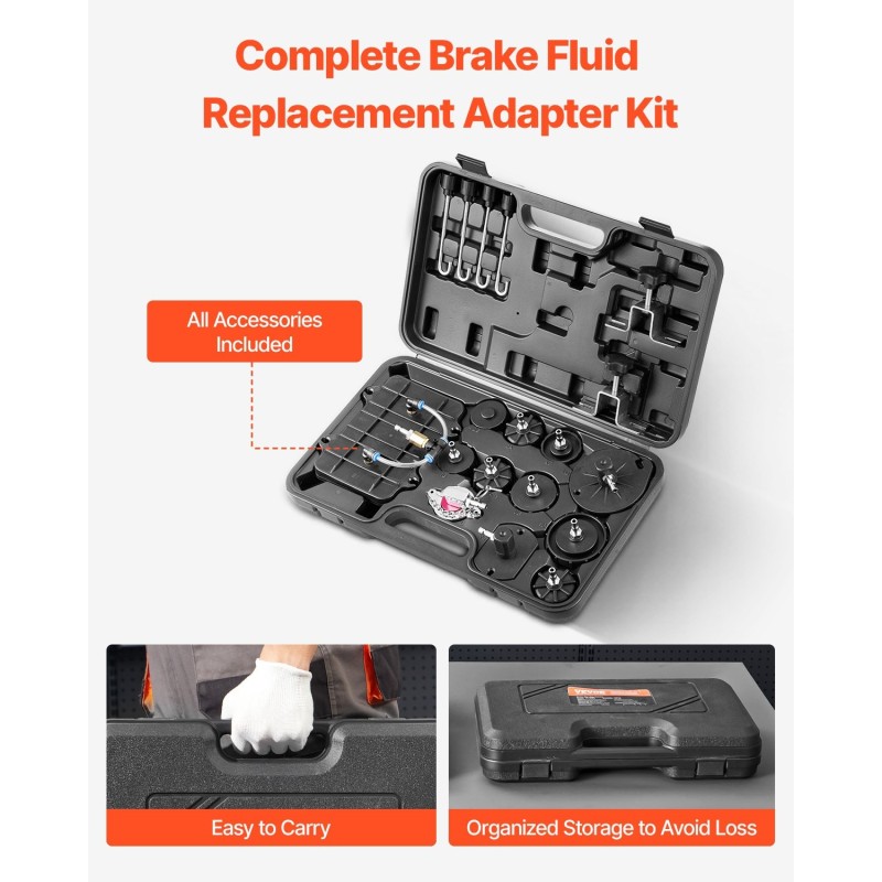 12-osainen jarrunestesovitinsetti PA-muovia alumiinia ja rautaa säilytyslaukulla eurooppalaisiin ja amerikkalaisiin autoihin