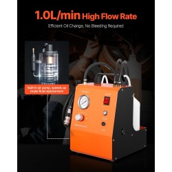 Sähköinen jarrunesteen vaihtosarja ilmapumpulla 0,6–3,0 bar 17 sovitinta 2 säiliötä