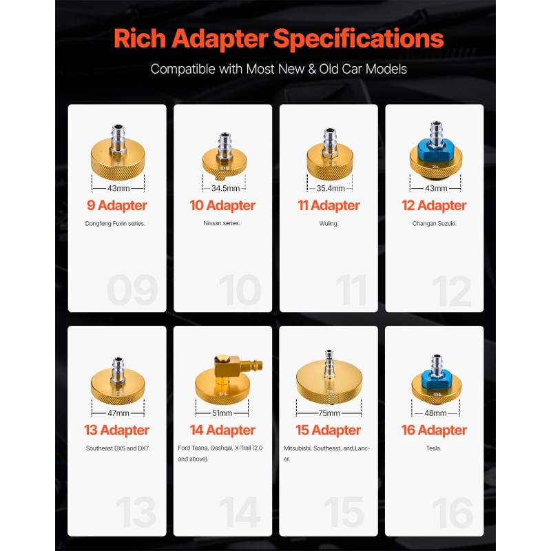 Sähköinen jarrunesteen vaihtosarja ilmapumpulla 0,6–3,0 bar 17 sovitinta 2 säiliötä