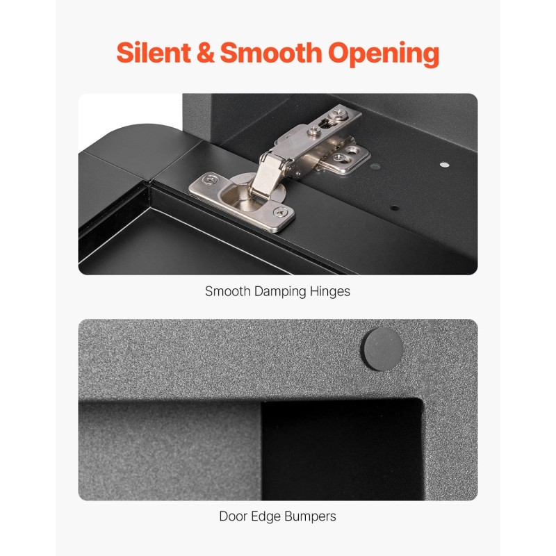 Seinään asennettava peilikaappi kylpyhuoneeseen alumiinirunko 2 korkeussäädettävää karkaistulasihyllyä