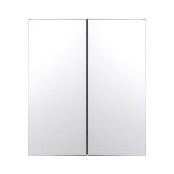 Peilillinen lääkekaappi kylpyhuoneeseen alumiinirungolla kaksi säädettävää hyllyä