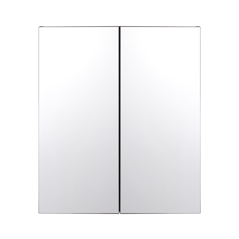 Peilillinen lääkekaappi kylpyhuoneeseen alumiinirungolla kaksi säädettävää hyllyä