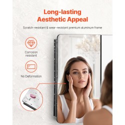 Lääkekaappi peilillä alumiinirunko 1017×647×135 mm 3-ovinen kylpyhuoneeseen