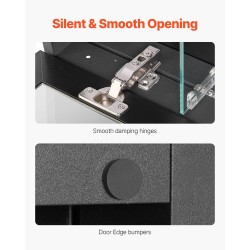 Lääkekaappi peilillä alumiinirunko 1017×647×135 mm 3-ovinen kylpyhuoneeseen