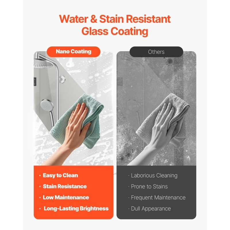 Ammeen suihkuovi kehyksetön kolmiosainen taittuva karkaistu 6 mm lasi 1295×1422 mm musta