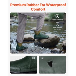 Naisten kumisaappaat kumi ja neopreeni vesitiiviit EVA-sisäpohja liukuestopohja