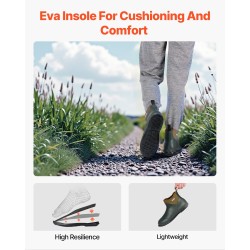 Kumisaappaat neopreeni-kumi naisille nilkkapituiset koko 7 ulkoiluun