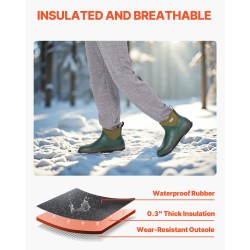 Kumisaappaat neopreeni-kumi naisille nilkkapituiset koko 7 ulkoiluun