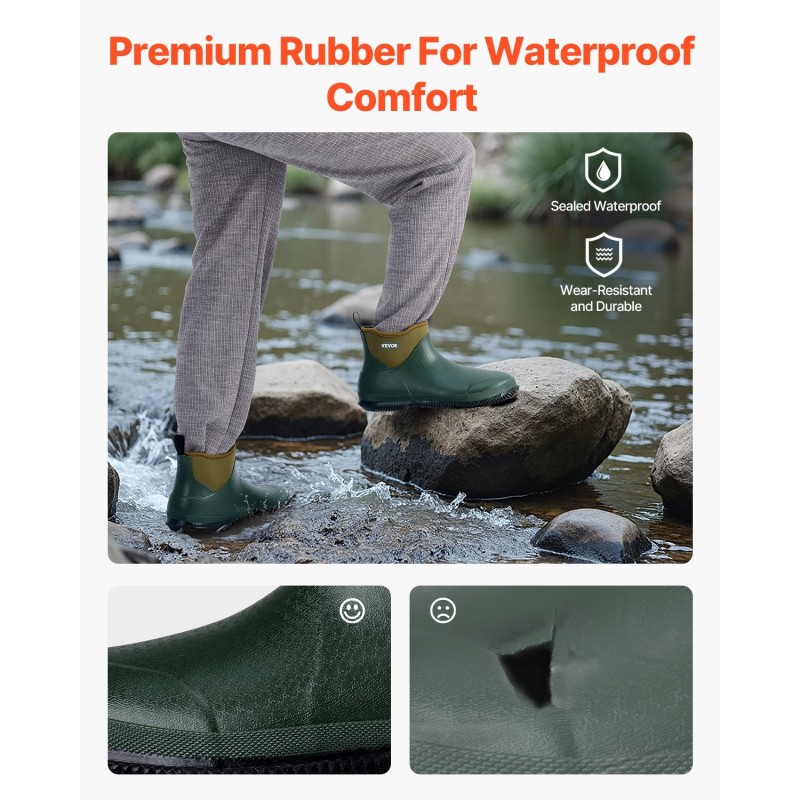 Naisten matalat kumisaappaat ulkokäyttöön kumipäällisellä EVA-pohjallisella
