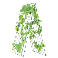 A muotoinen köynnöstuki rautarunko ruosteenestopinnoitteella 117 cm kurkuille ja tomaateille