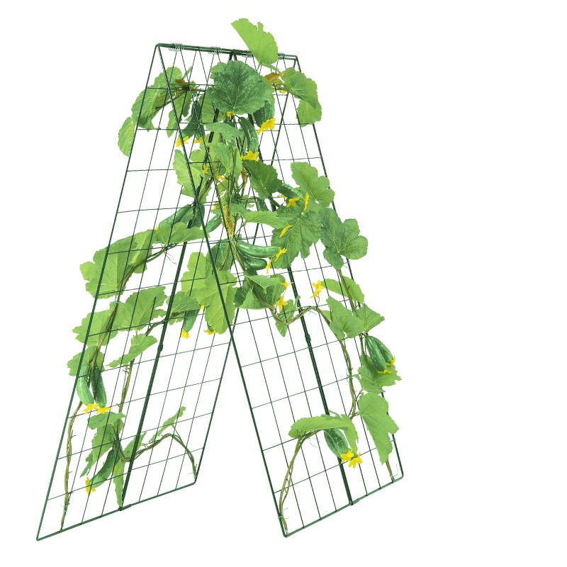A-muotoinen köynnöstuki rautarunko ruosteenestopinnoitteella 117 cm kurkuille ja tomaateille