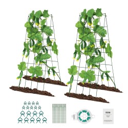 A-muotoinen kurkkutuki rautainen kaksiosainen 100 x 80 cm vihreä käyttövalmis