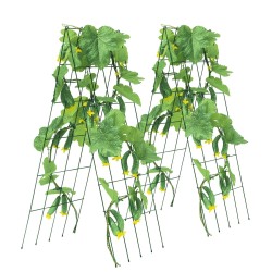 A-muotoinen kurkkutuki rautainen kaksiosainen 100 x 80 cm vihreä käyttövalmis