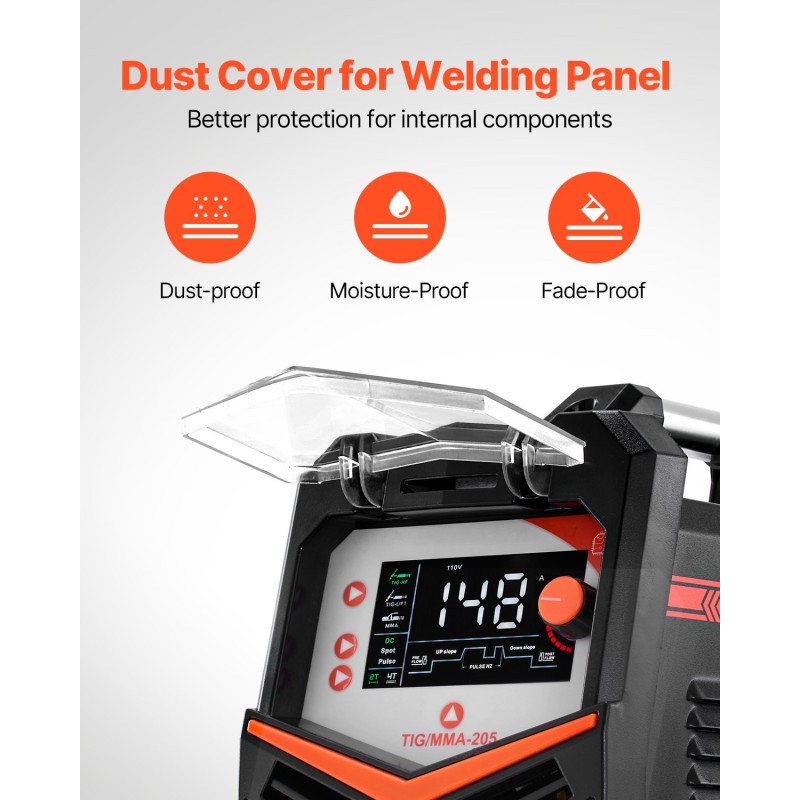 Hitsauskone IGBT-invertteri 205 A tasavirtatig tasavirtapulssitig puikkohitsaus enintään 10 mm