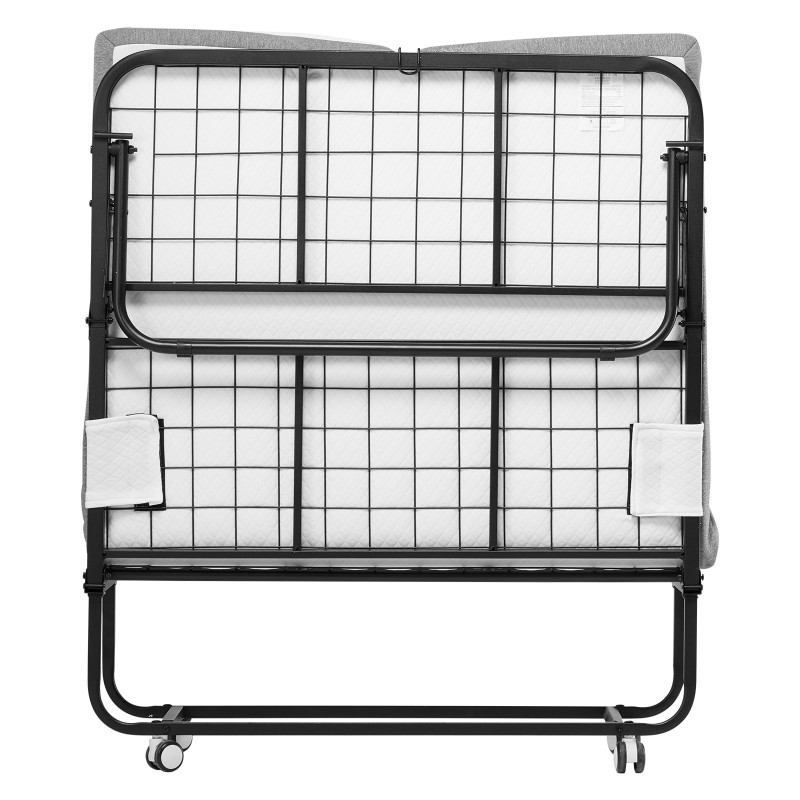 Taitettava vierassänky metallirungolla vaahtomuovipatjalla 98×190 senttimetriä kantavuus 204 kiloa