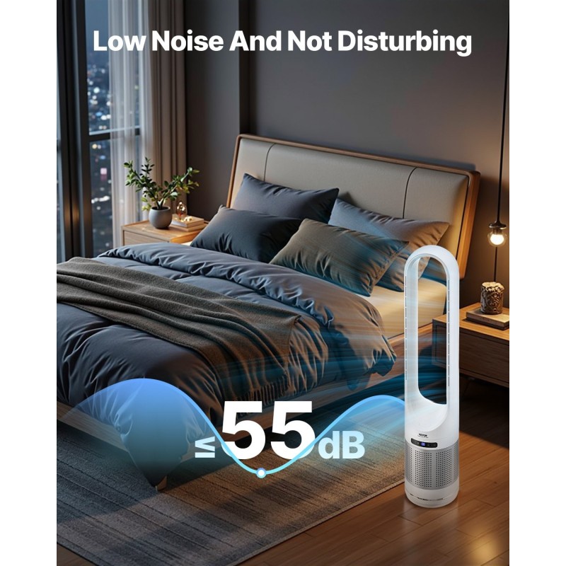 Lapaton tornituuletin 40-tuumainen ABS-muovi H13 HEPA-suodatus 8 nopeustasoa 8H ajastin