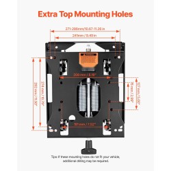 Ilmajousitettu istuimen jousituspakkaus Q235-teräs musta 460x325x70mm yleismallinen jatkokaapeli