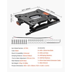 Istuimen ilmajousitussarja Q235-teräs 150 mm pituussäädöllä säädettävällä iskunvaimennuksella
