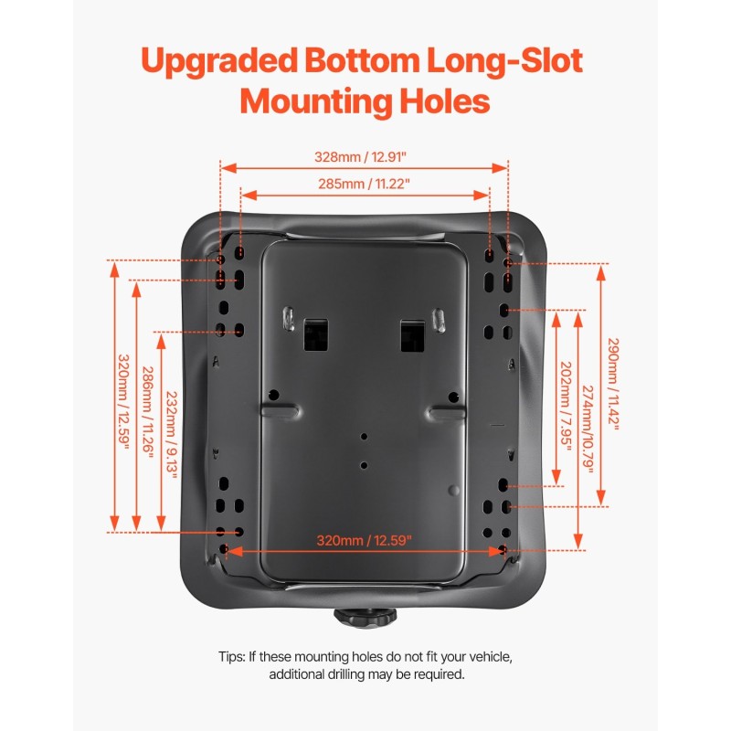 Ilmajousitettu istuimen jousitus universaali Q235-teräs musta 490x420x150mm