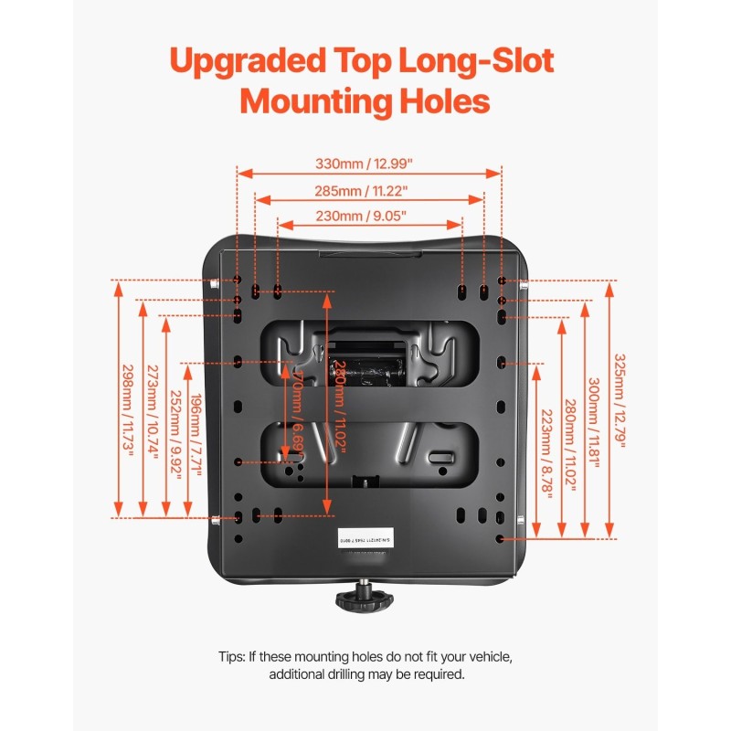 Ilmajousitettu istuimen jousitus universaali Q235-teräs musta 490x420x150mm