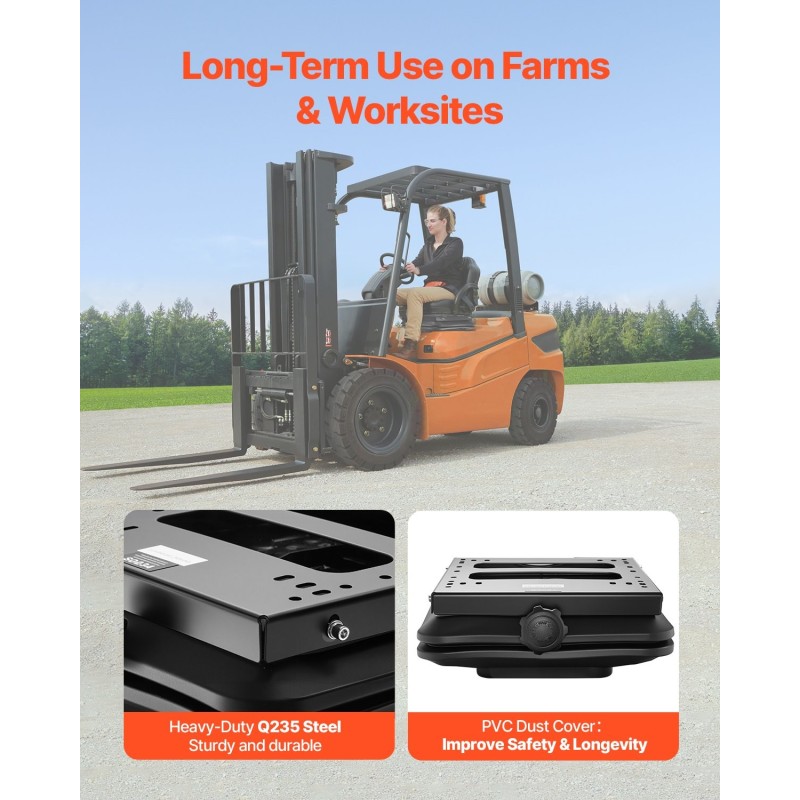 Ilmajousitettu istuimen jousitus universaali Q235-teräs musta 490x420x150mm