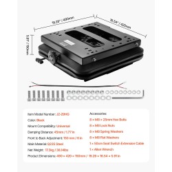 Ilmajousitettu istuimen jousitus terästä 490x420x150 mm yleismallinen