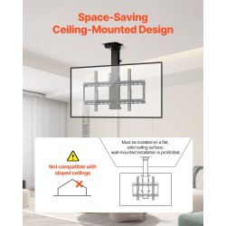 Kattoteline moottoroitu televisiolle 32–55 tuumaa hiiliteräs enimmäiskuorma 54 kilogrammaa