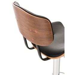 Tyylikäs säädettävä baarijakkara ergonomisella selkänojalla ja jalkatuella