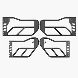 Teräsputkiovet 4 oviseen Jeep Wrangler JL ja Gladiator JT DOT sertifioiduilla taustapeileillä