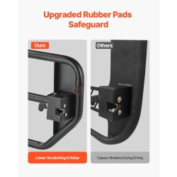 Teräsputkiovet 4-oviseen Jeep Wrangler JL ja Gladiator JT DOT-sertifioiduilla taustapeileillä