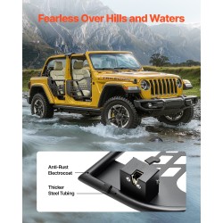 Putkiovet teräs 4-oviseen Jeep Wrangler JK 2007–2018 maastoajoon