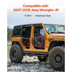 Putkiovet karkaistusta teräsputkesta 4-oviseen Jeep Wrangler JK 2007–2018