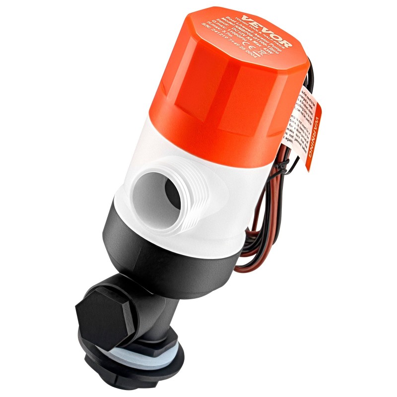 Elävänäpitopumppu ABS-muovirunkoinen kompakti vesitiivis 69 l/min kaksoissisääntulo veneisiin