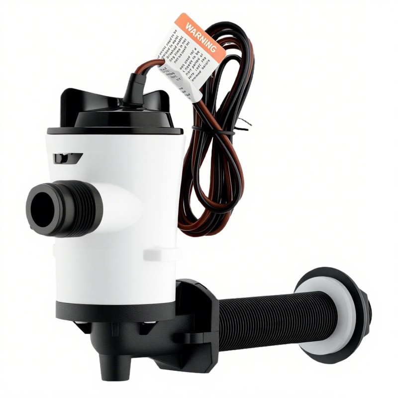 Uppoasennettava livewell-pumppu ABS runko veneisiin 50 l/min 12 V