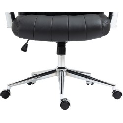Laadukas nahkainen toimistotuoli säädettävällä korkeudella ja keinumekanismilla