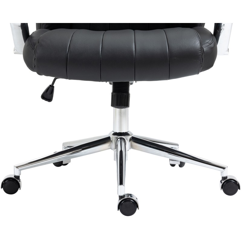 Laadukas nahkainen toimistotuoli säädettävällä korkeudella ja keinumekanismilla