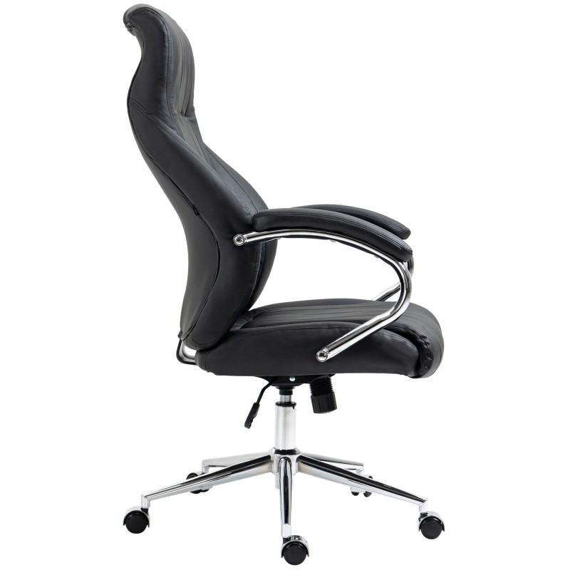 Laadukas nahkainen toimistotuoli säädettävällä korkeudella ja keinumekanismilla