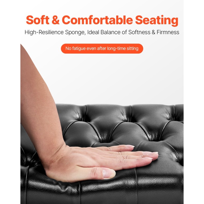 Pianopenkki säädettävällä korkeudella pehmustetulla keinonahkaverhoilulla ja säilytystilalla