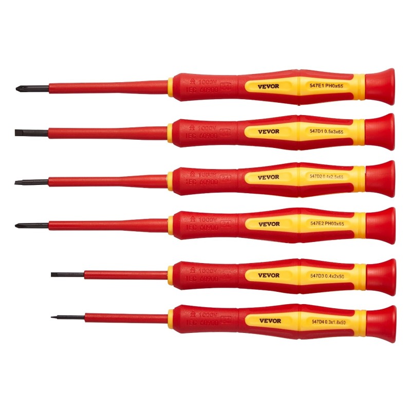 Eristetty 6-osainen ruuvimeisselisarja 1000V magneettikärjillä ja laukulla